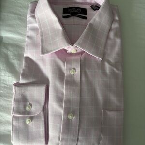 Nordstrom Men's Light Pink Checkered Dress Shirt